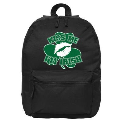Kiss Me I'm Irish Lips 16 in Basic Backpack
