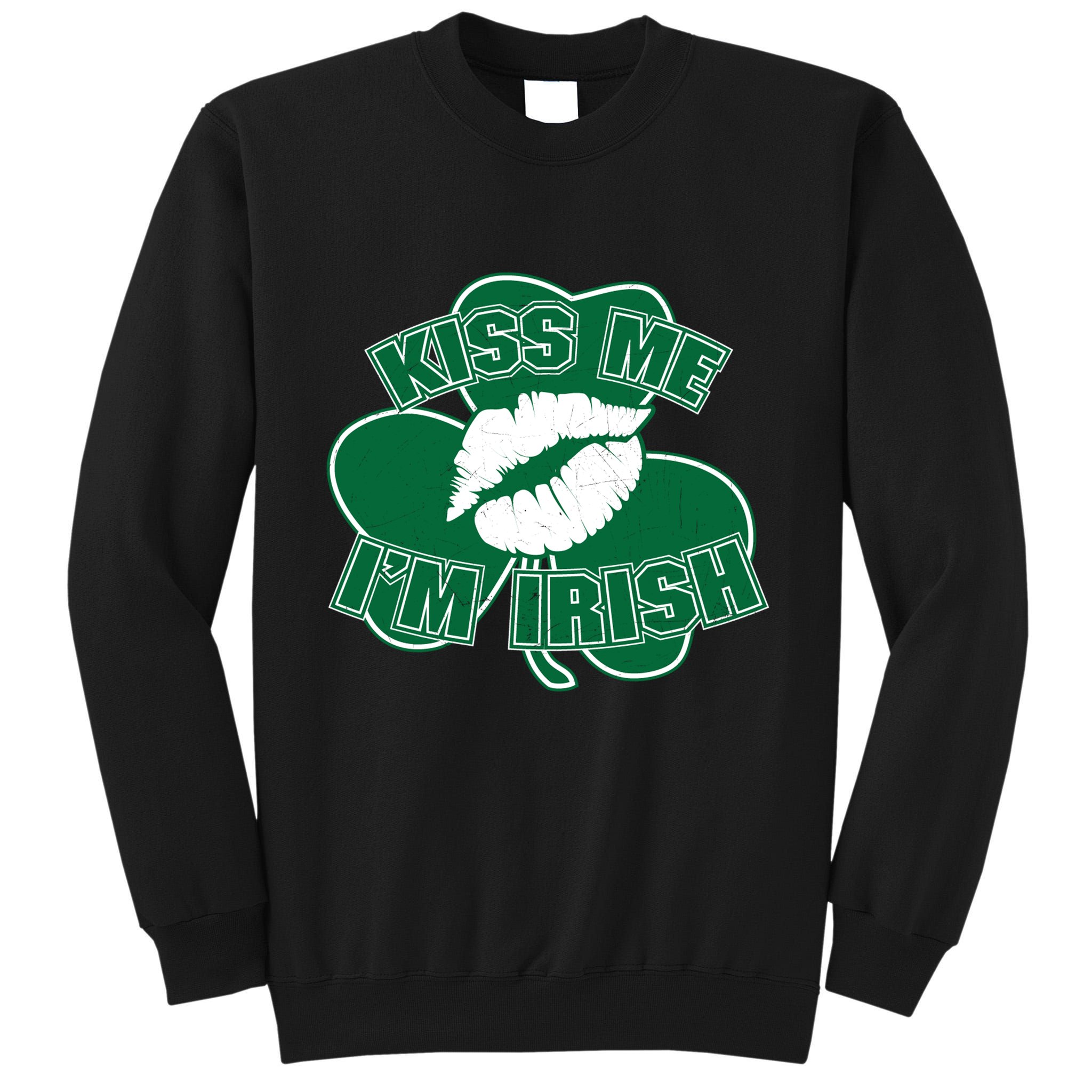 Kiss Me I'm Irish Lips Tall Sweatshirt