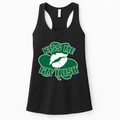 Kiss Me I'm Irish Lips Womens Tank Top