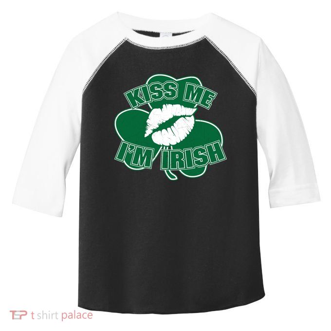 Kiss Me I'm Irish Lips Toddler Fine Jersey T-Shirt