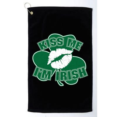 Kiss Me I'm Irish Lips Golf Towel