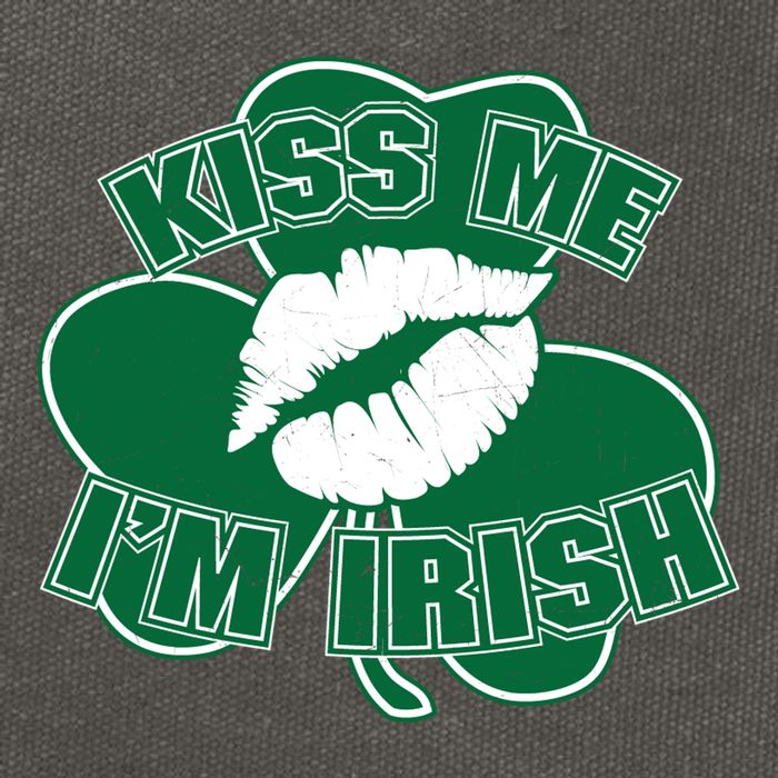 Kiss Me I'm Irish Lips Cotton Canvas Backpack