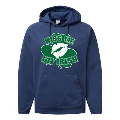 Kiss Me I'm Irish Lips Performance Fleece Hoodie