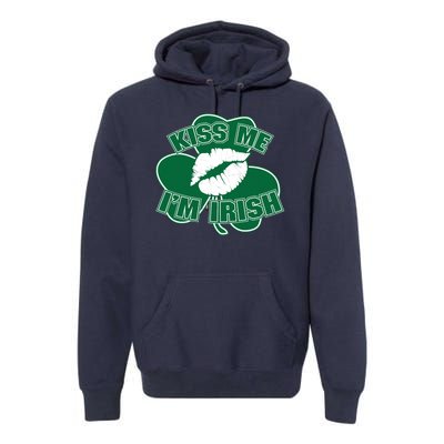 Kiss Me I'm Irish Lips Premium Hoodie