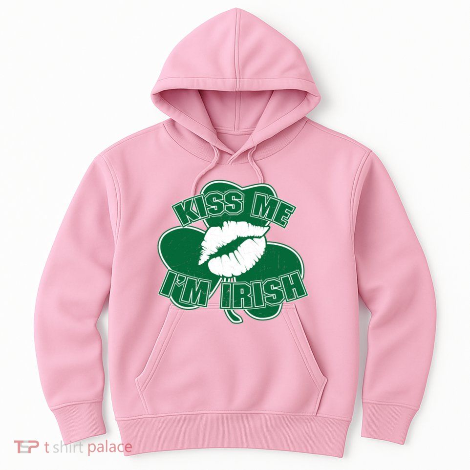 Kiss Me I'm Irish Lips Hoodie