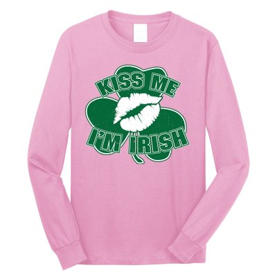 Kiss Me I'm Irish Lips Long Sleeve Shirt