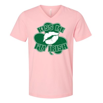 Kiss Me I'm Irish Lips V-Neck T-Shirt