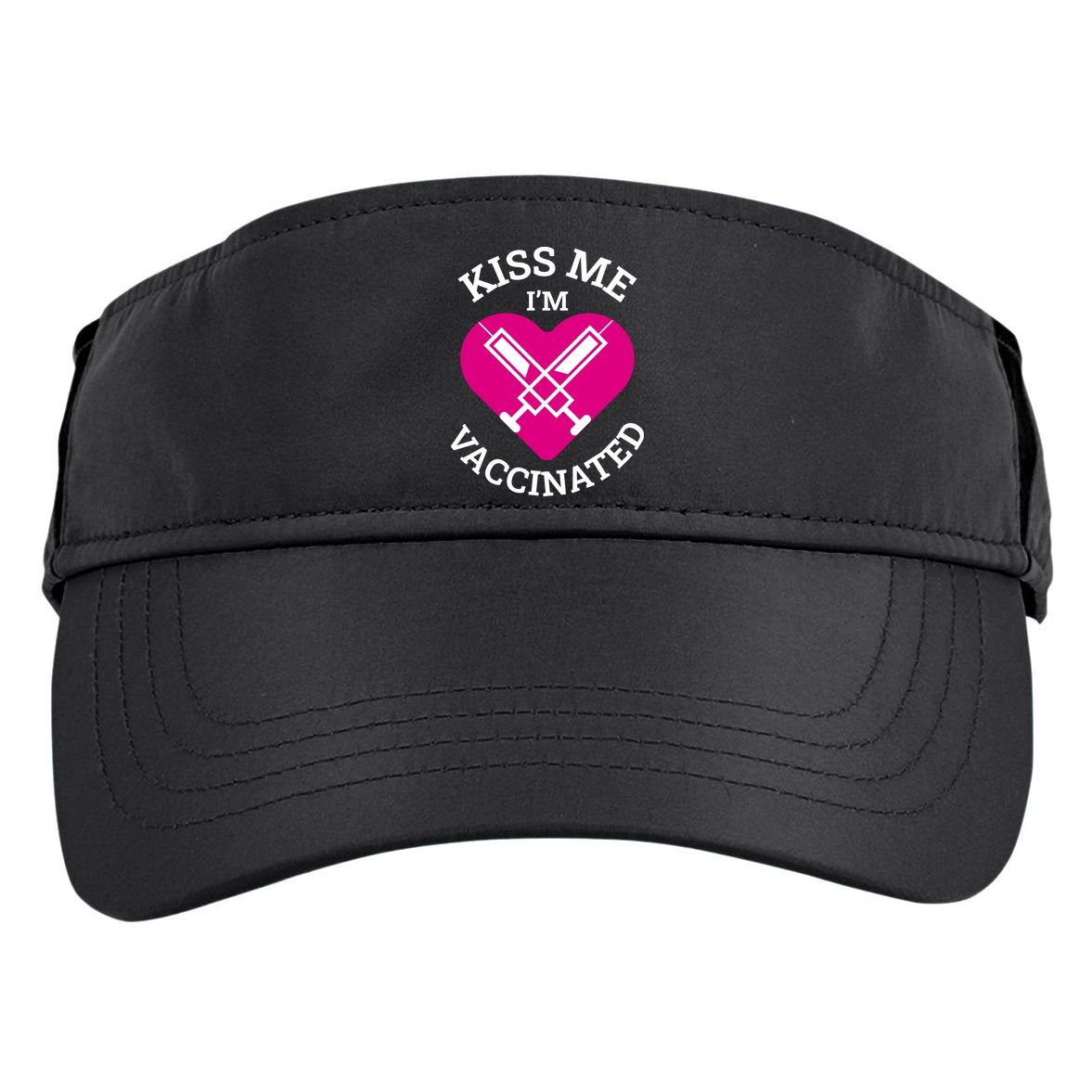Kiss Me I'm Vaccinated Adult Drive Performance Visor