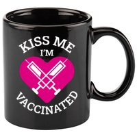 Kiss Me I'm Vaccinated 11oz C Handle Ceramic Mug