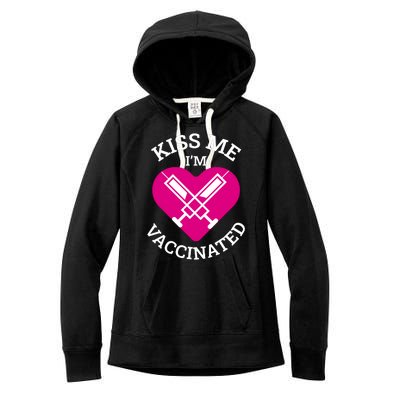 Kiss Me I'm Vaccinated Women's Fleece Hoodie