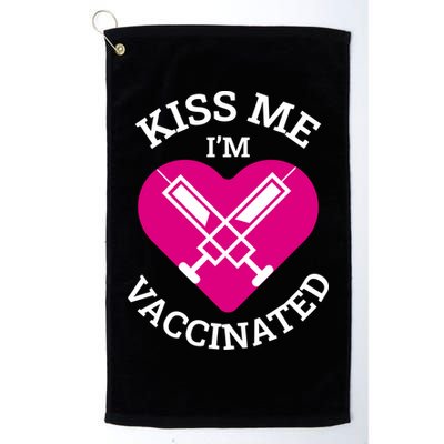 Kiss Me I'm Vaccinated Golf Towel