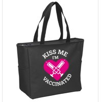 Kiss Me I'm Vaccinated Zip Tote Bag