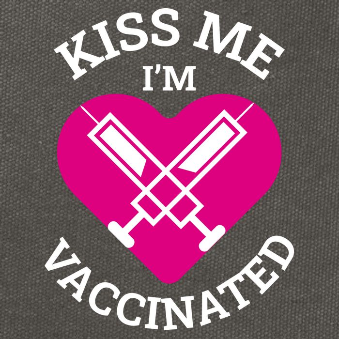 Kiss Me I'm Vaccinated Cotton Canvas Backpack