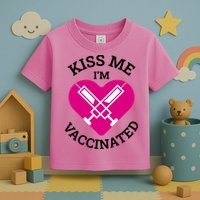 Kiss Me I'm Vaccinated Toddler T-Shirt