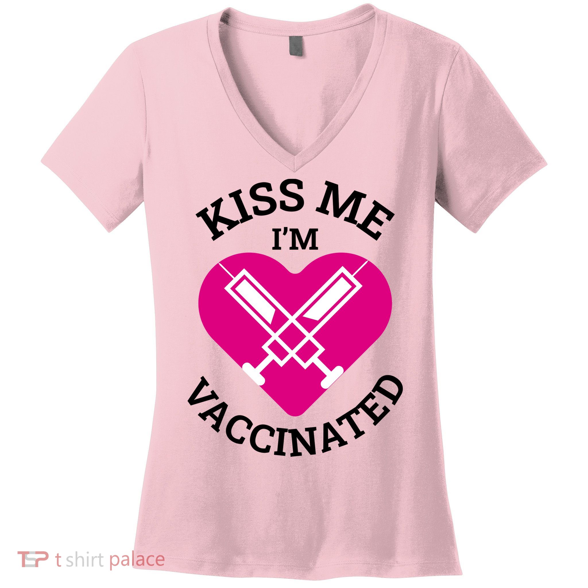 Kiss Me I'm Vaccinated Women's V-Neck T-Shirt