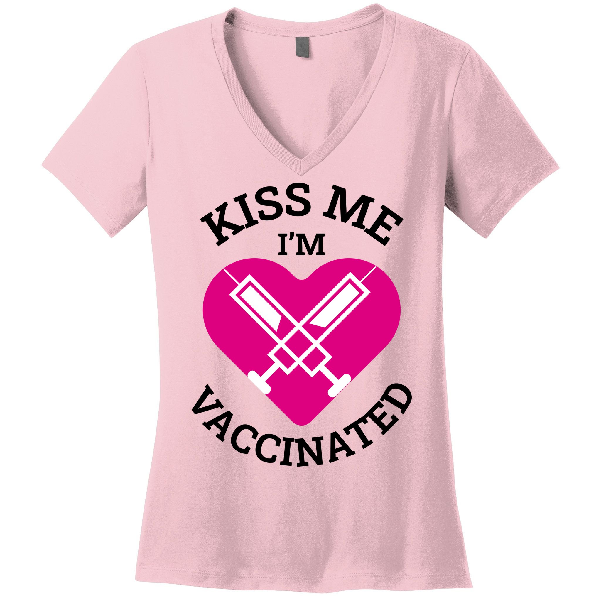 Kiss Me I'm Vaccinated Women's V-Neck T-Shirt