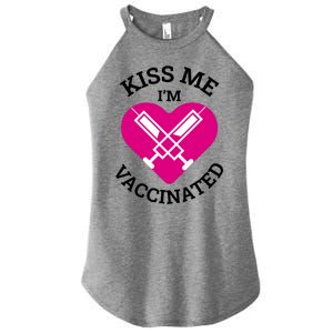 Kiss Me I'm Vaccinated Women's Perfect Tri Rocker Tank