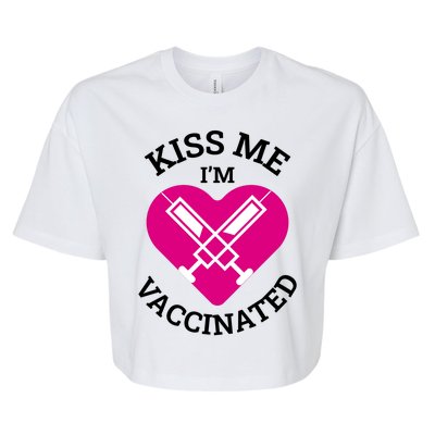 Kiss Me I'm Vaccinated Bella+Canvas Jersey Crop Tee