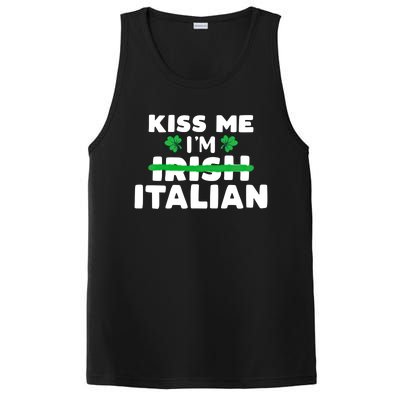 Kiss Me I'm Irish Italian Patriotic St Patricks Day Humor Gift PosiCharge Competitor Tank