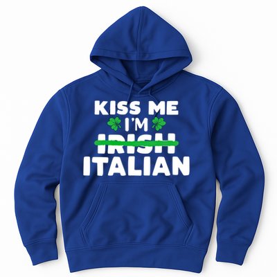 Kiss Me I'm Irish Italian Patriotic St Patricks Day Humor Gift Hoodie