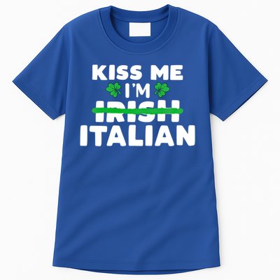 Kiss Me I'm Irish Italian Patriotic St Patricks Day Humor Gift Tall T-Shirt