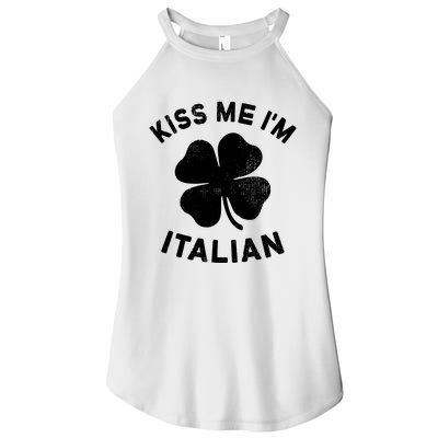 Kiss Me Im Italian St Patricks Day Italy Women’s Perfect Tri Rocker Tank