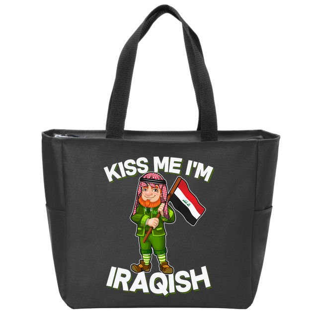 Kiss Me I'm Iraqish Zip Tote Bag