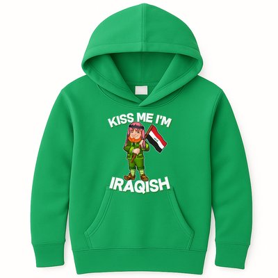 Kiss Me I'm Iraqish Kids Hoodie
