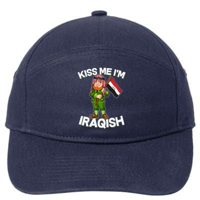 Kiss Me I'm Iraqish 7-Panel Snapback Hat