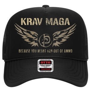 Krav Maga Israeli Military Close Combat System High Crown Mesh Back Trucker Hat