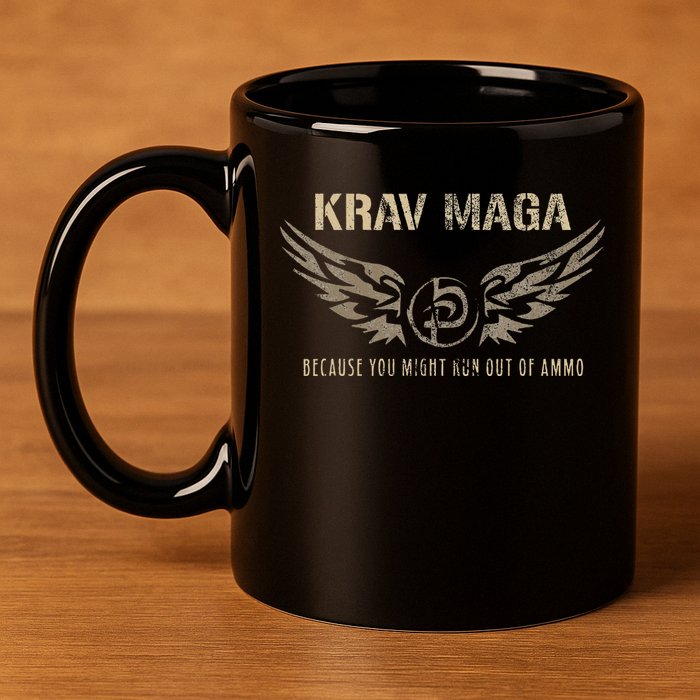 Krav Maga Israeli Military Close Combat System 11oz C Handle Ceramic Mug