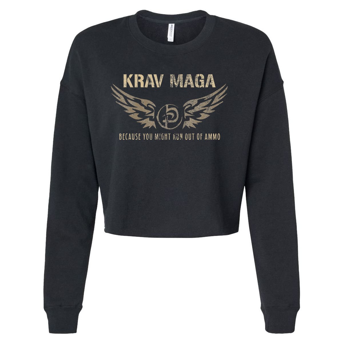 Krav Maga Israeli Military Close Combat System Cropped Pullover Crew