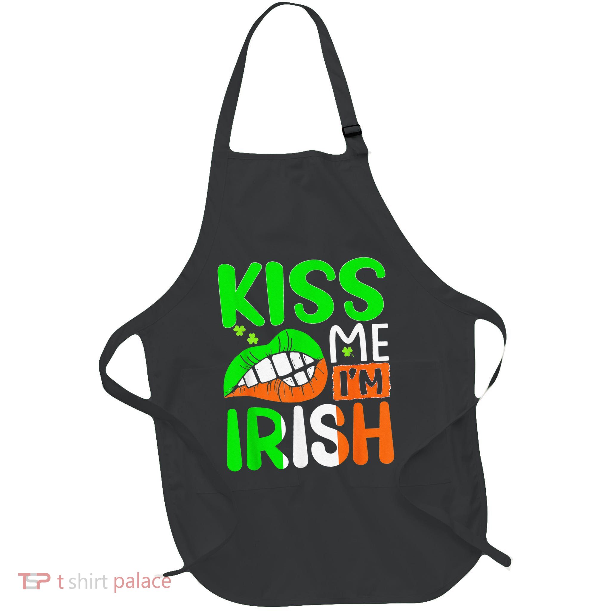 Kissing Me I'm Irish Funny St Patrick's Day Shamrock Apron
