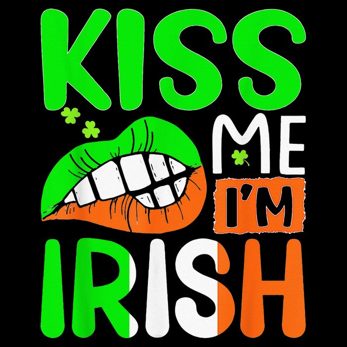 Kissing Me I'm Irish Funny St Patrick's Day Shamrock Apron