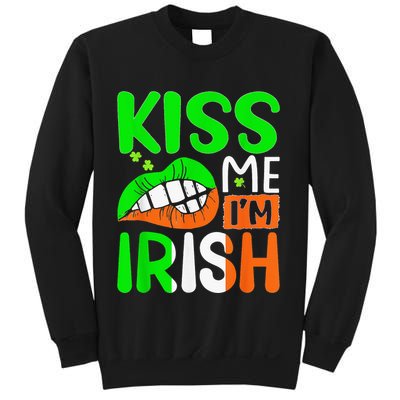 Kissing Me I'm Irish Funny St Patrick's Day Shamrock Sweatshirt