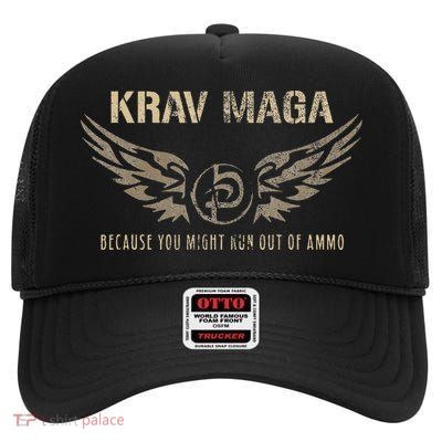 Krav Maga Israeli Military Close Combat System High Crown Mesh Back Trucker Hat