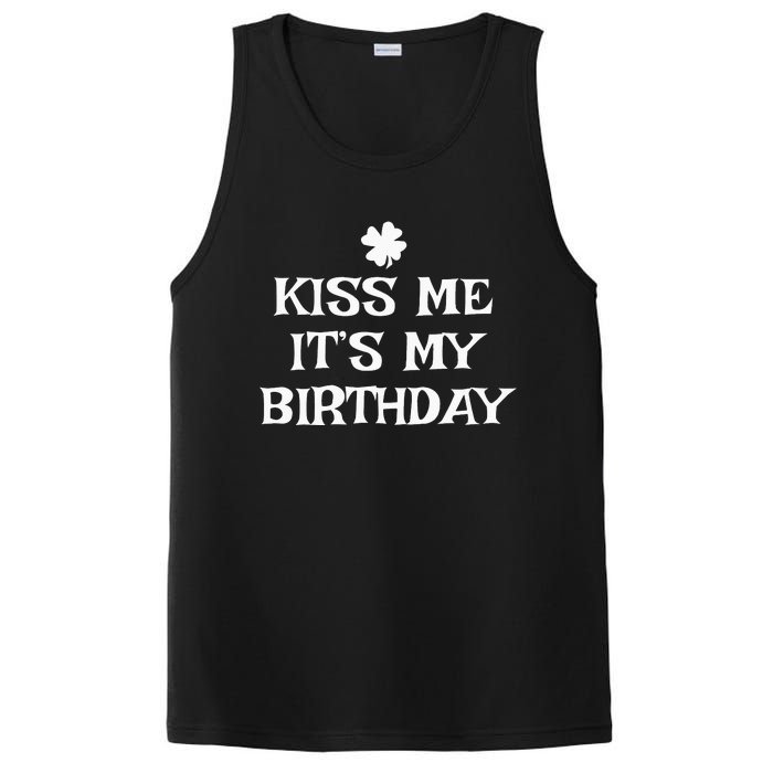 Kiss Me It's My Birthday St Patrick's Day Funny Irish PosiCharge Competitor Tank