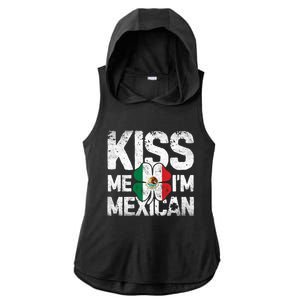 Kiss Me I'm Mexican St Patricks Day Women Men Mexico Flag Ladies PosiCharge Tri-Blend Wicking Draft Hoodie Tank