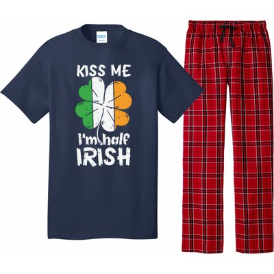 Kiss Me I'm Half Irish Funny St Patricks Day Pajama Set