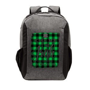 Kiss Me I'm Irish Funny St Paddy's Plaid Vector Backpack