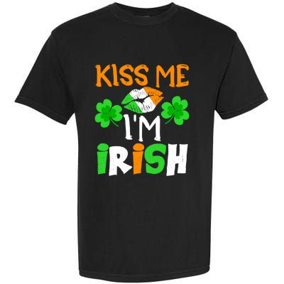 KISS ME I’M IRISH Lucky St. Patrick's Day Funny Garment-Dyed Heavyweight T-Shirt