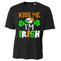 KISS ME I’M IRISH Lucky St. Patrick's Day Funny Cooling Performance Crew T-Shirt