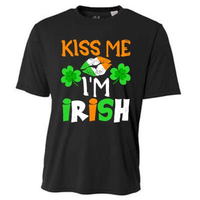 KISS ME I’M IRISH Lucky St. Patrick's Day Funny Cooling Performance Crew T-Shirt