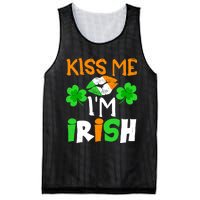 KISS ME I’M IRISH Lucky St. Patrick's Day Funny Mesh Reversible Basketball Jersey Tank