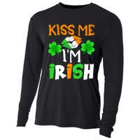 KISS ME I’M IRISH Lucky St. Patrick's Day Funny Cooling Performance Long Sleeve Crew