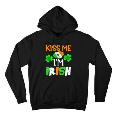 KISS ME I’M IRISH Lucky St. Patrick's Day Funny Tall Hoodie