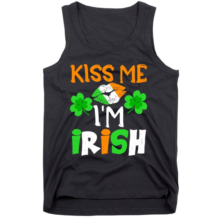 KISS ME I’M IRISH Lucky St. Patrick's Day Funny Tank Top