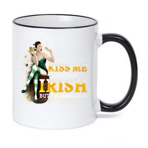 Kiss Me Im Not Irish But Im Available Saint Patricks Cool Gift 11oz Black Color Changing Mug