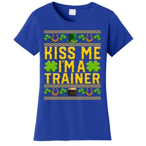 Kiss Me I'm A Trainer St Patrick's Day Fitness Trainer Gift Women's T-Shirt