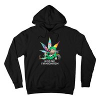 Kiss Me IM Highrish Leprechaun Weed Leaf St Patricks Day Hoodie